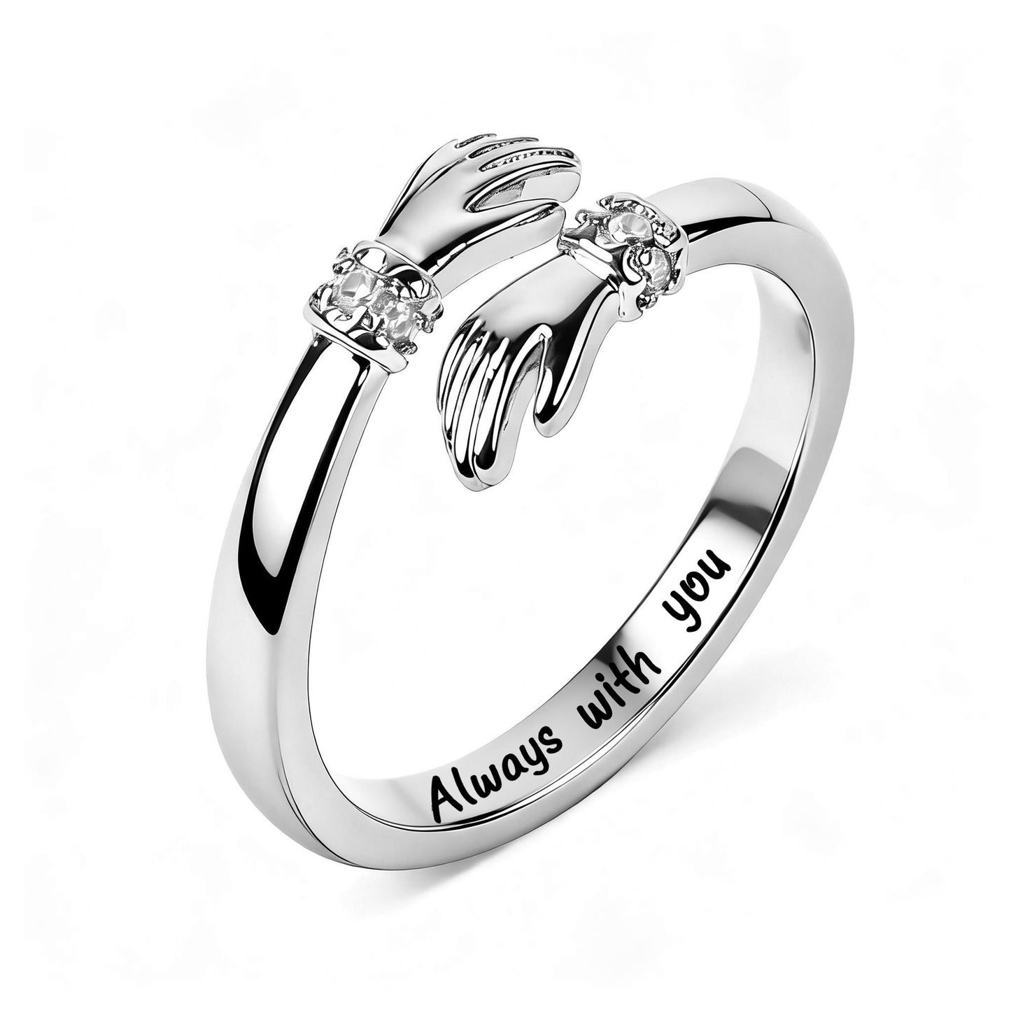 Opening Adjustable Lettering Hug You Card To Give Mom Mother's Rings