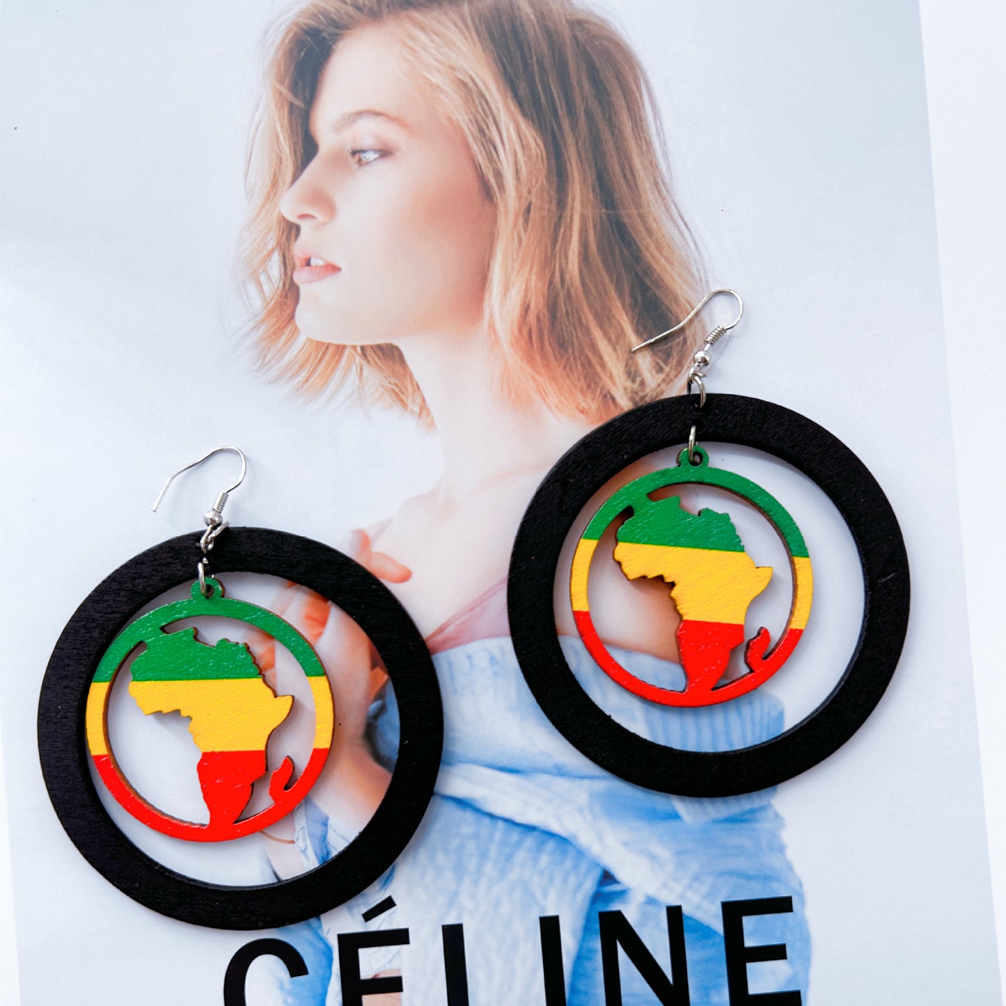 Round Ethnic Style Retro Dangle African Earrings