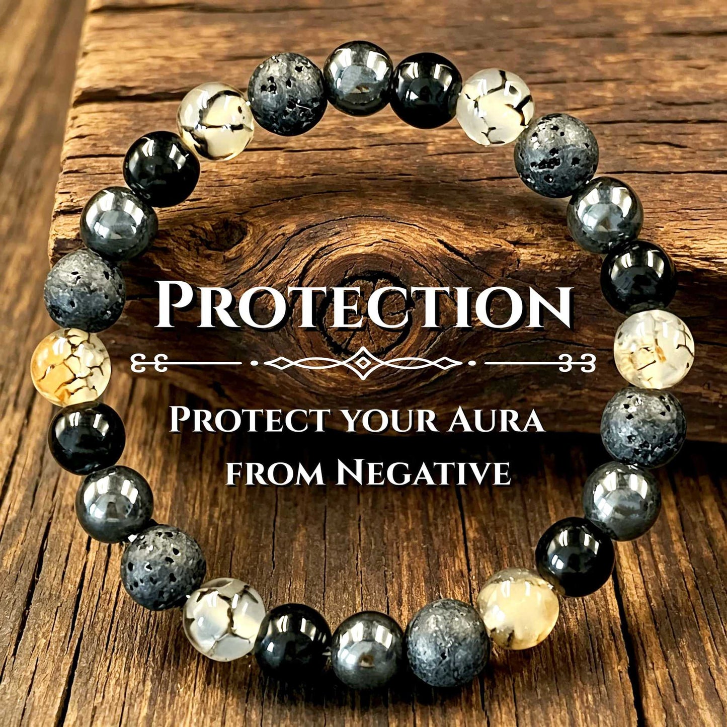 Black Agate Guard Against Negative Energy Bracelet