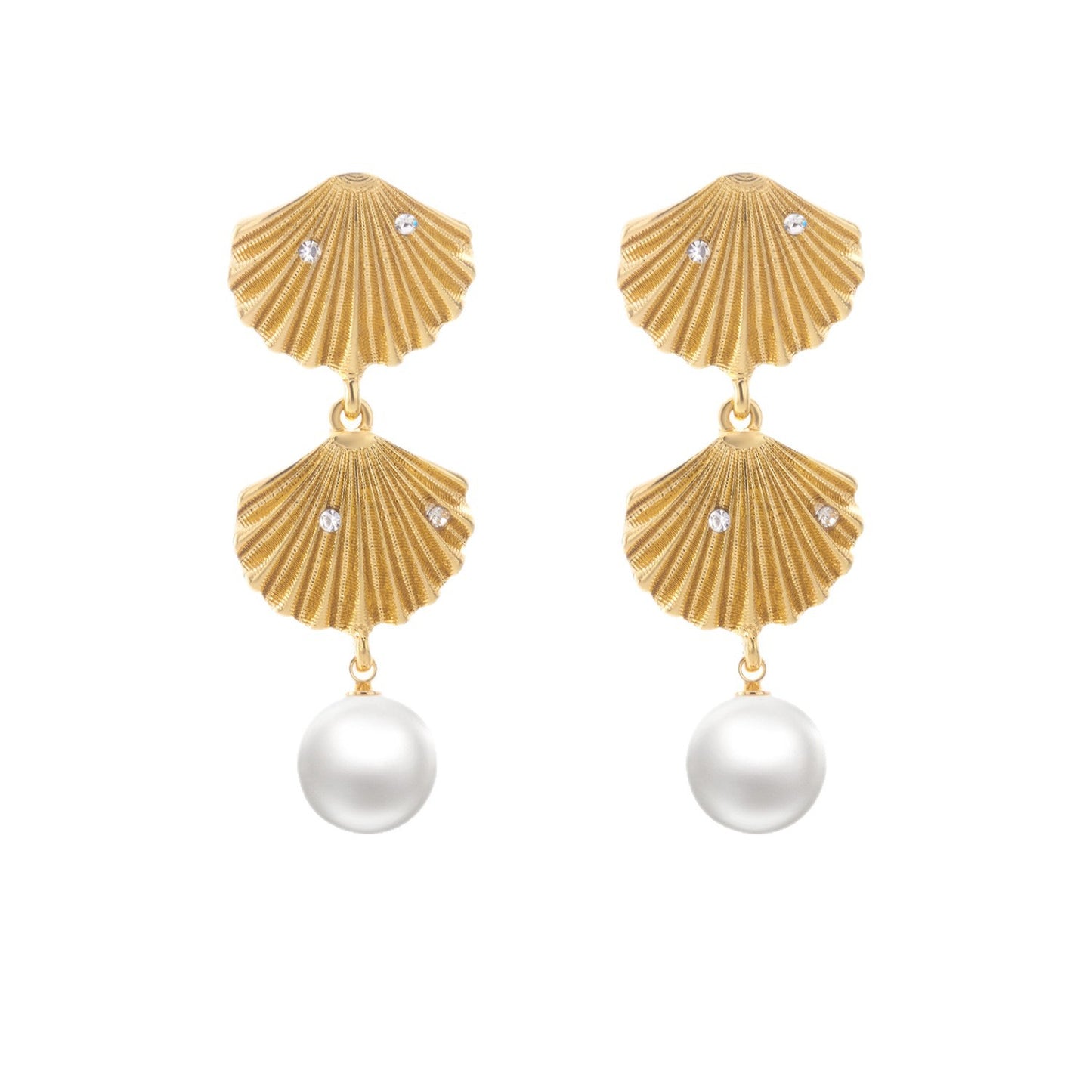Women's Exaggerated Shell Eardrops Niche Holiday Ocean Earrings