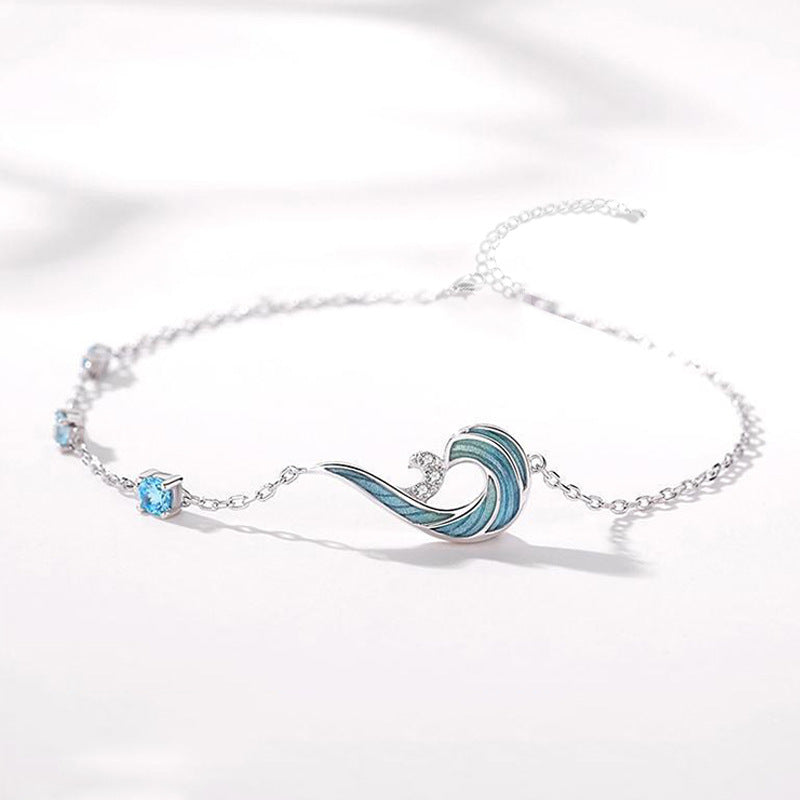 Han Chinese Clothing Walking In The Waves Niche Female Girlfriends Bracelet