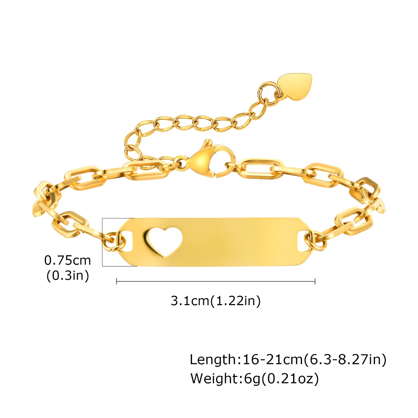 Women's & Children's Steel Curved Brace Lace Twist Chain Gold Bracelets