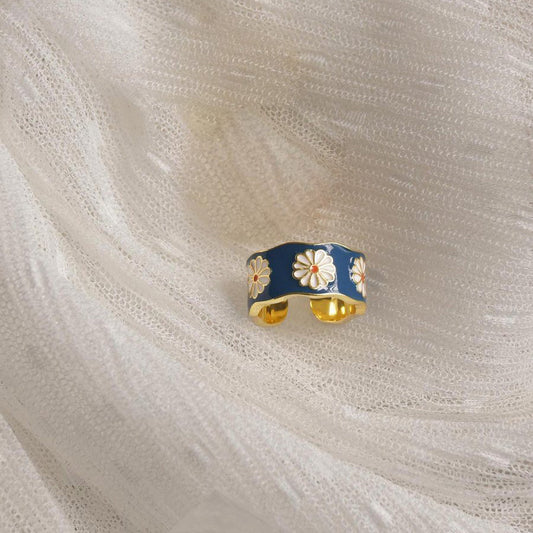 Women's Little Daisy Open Vintage Creative Personality Simplicity Fashion Rings
