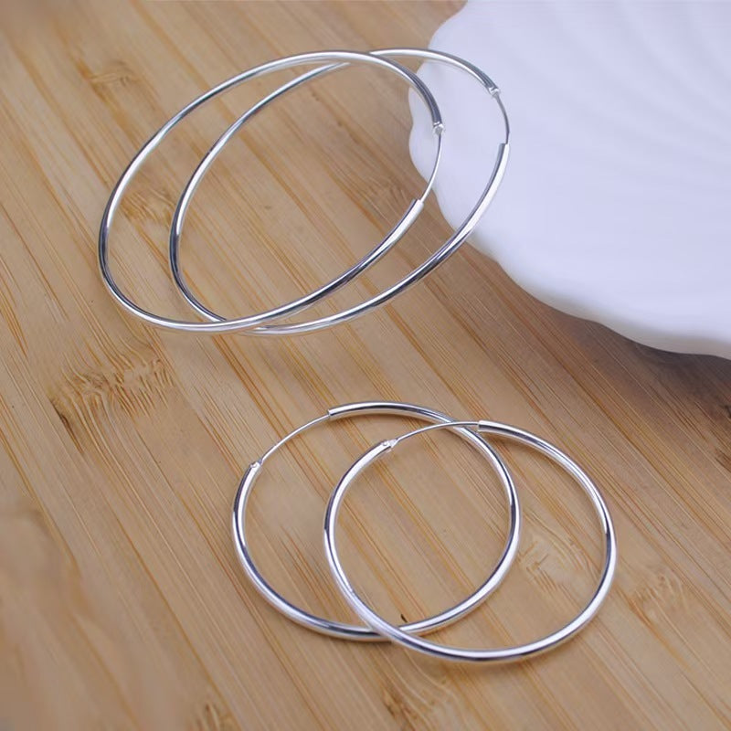Durable Women's Simple Temperamental Round Drop Earrings