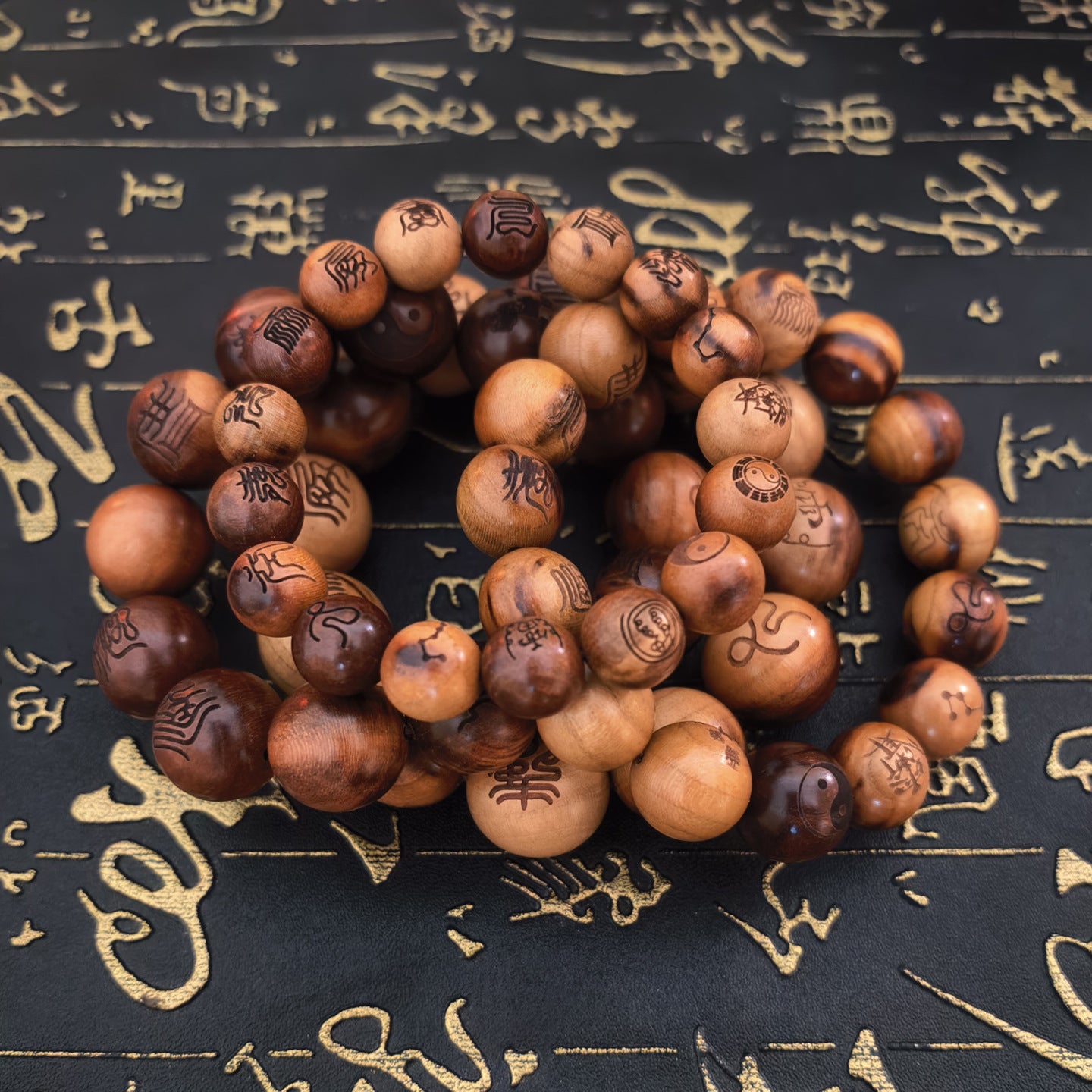 Thunder Wood Peach Nine Words Real Spade Cross Sky Sutra Bracelet