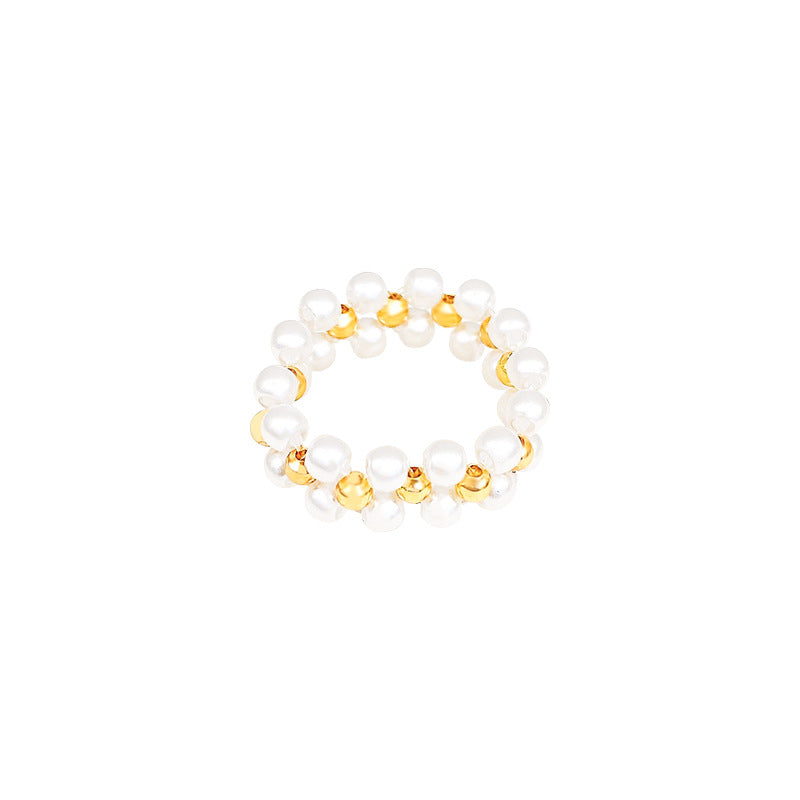 String Pearl Female Style Minority Fashion Ring