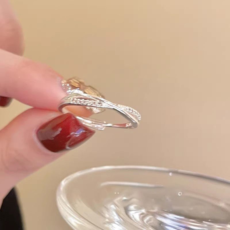 Zircon Simple Female Opening Adjustable Index Finger Light Luxury Rings