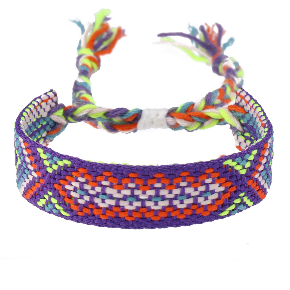 Fashion Colorful Nepal Woven Bohemian Ethnic Style Carrying Bracelets