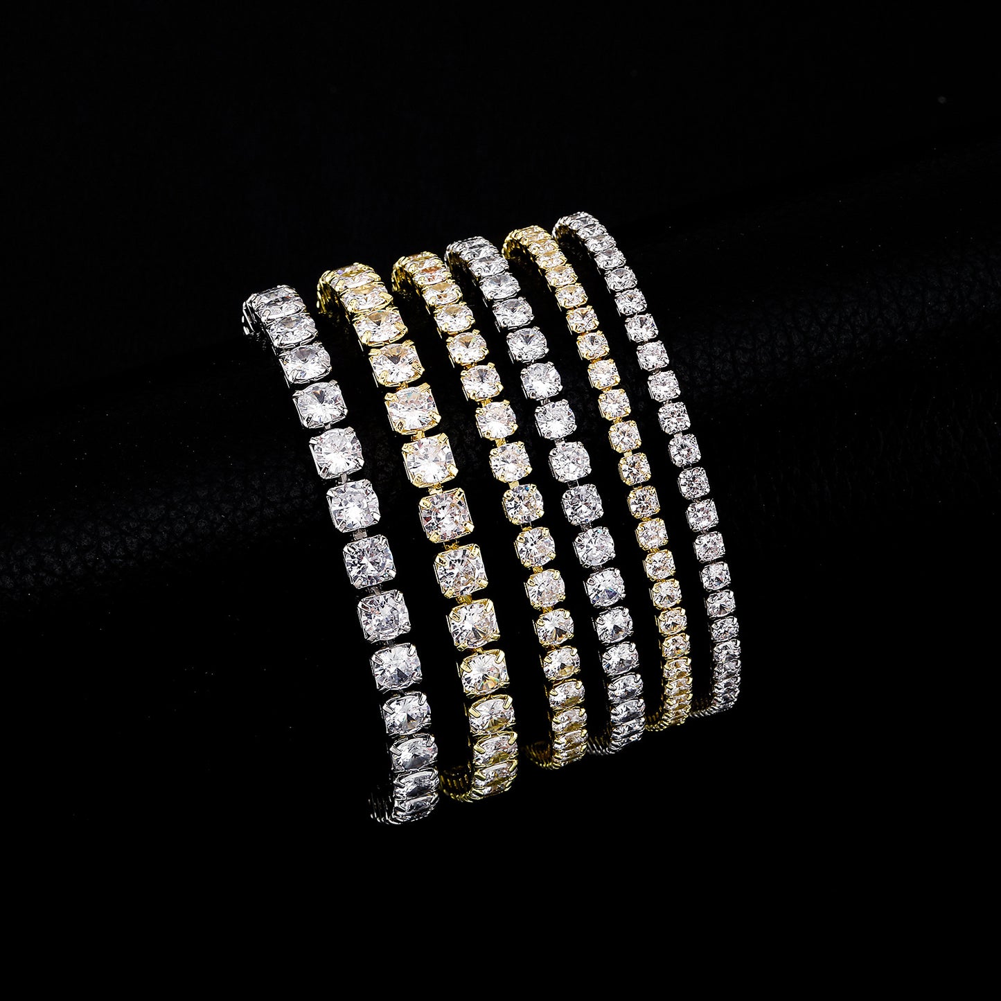 Hip Hop Artificial Inlaid Zircon Full Diamond Girlfriends Jewelry Bracelets