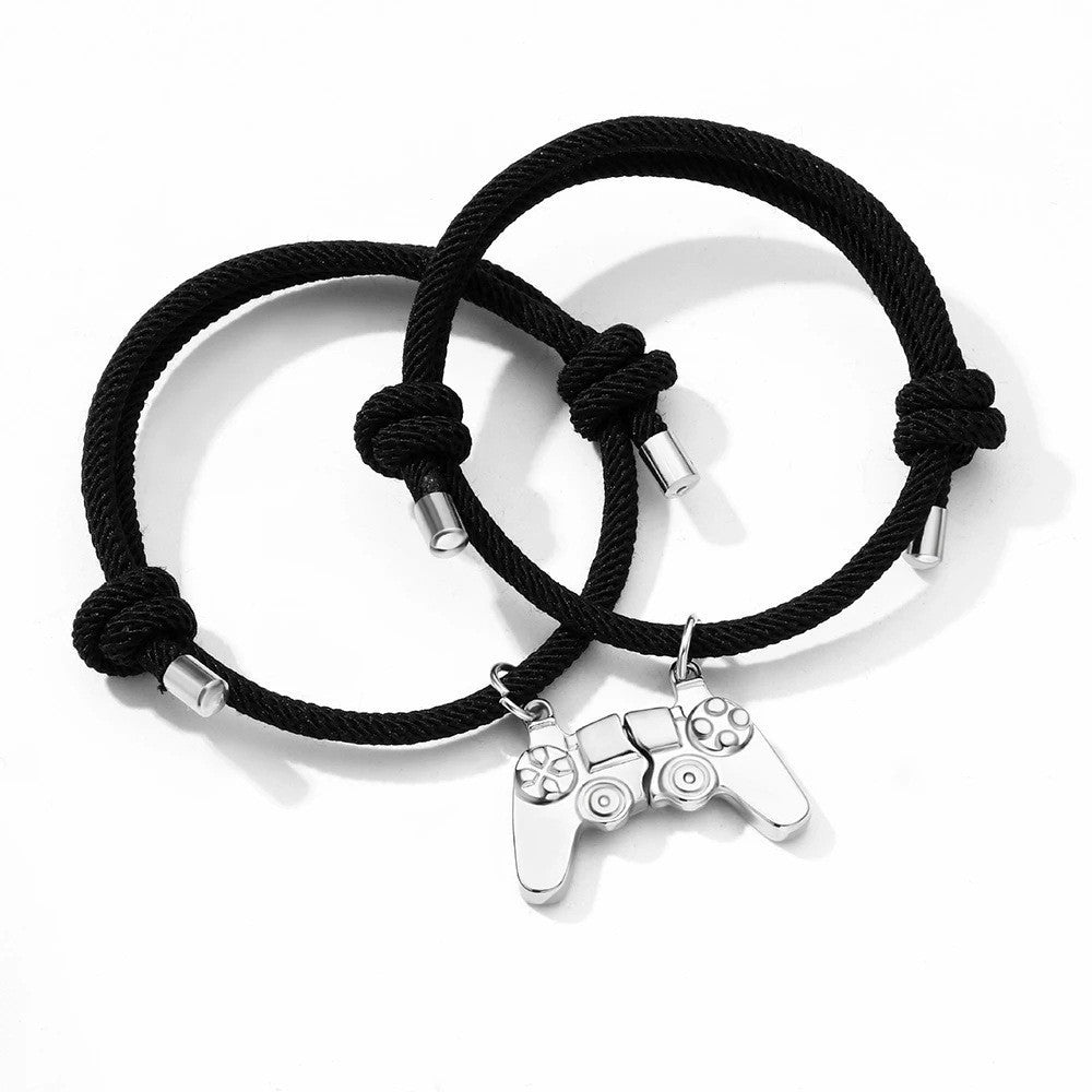 Women's & Men's Magnet Game Console Handle Couple Pair Personalized Necklaces