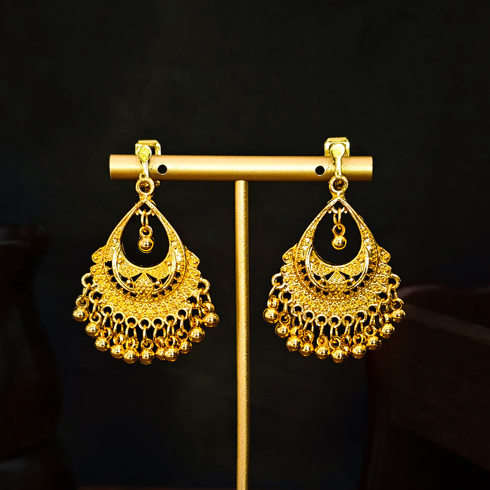 Long Water Drop Tassel Tourist Attractions Diamond Ears Earrings
