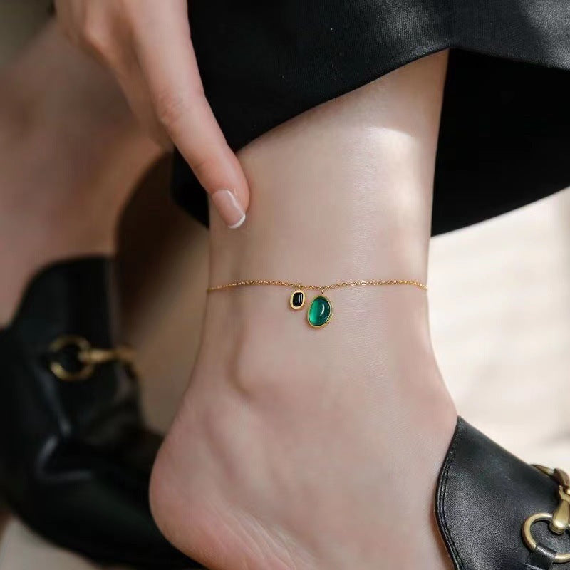 Black Agate Double Female Summer Clavicle Chain Does Necklaces