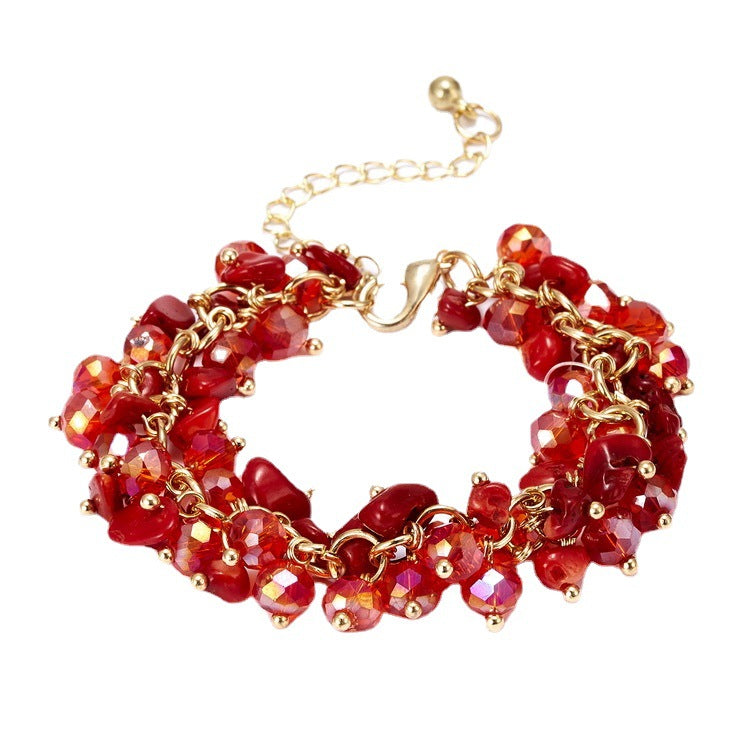 Women's & Men's Gravel Color Crystal Jewelry Stall Bracelets