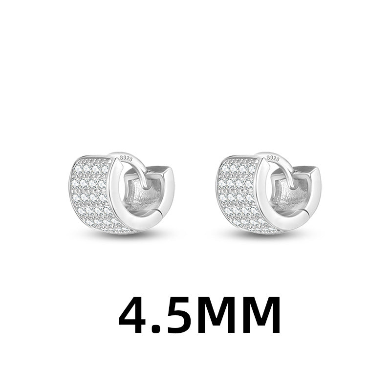 Edge Clip High-grade Unique Circle Cuff Twin Earrings