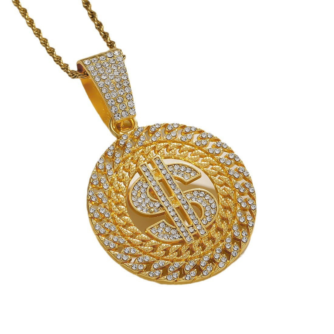 Men's Hop Style Personalized Dollar Diamond Cuban Pendants