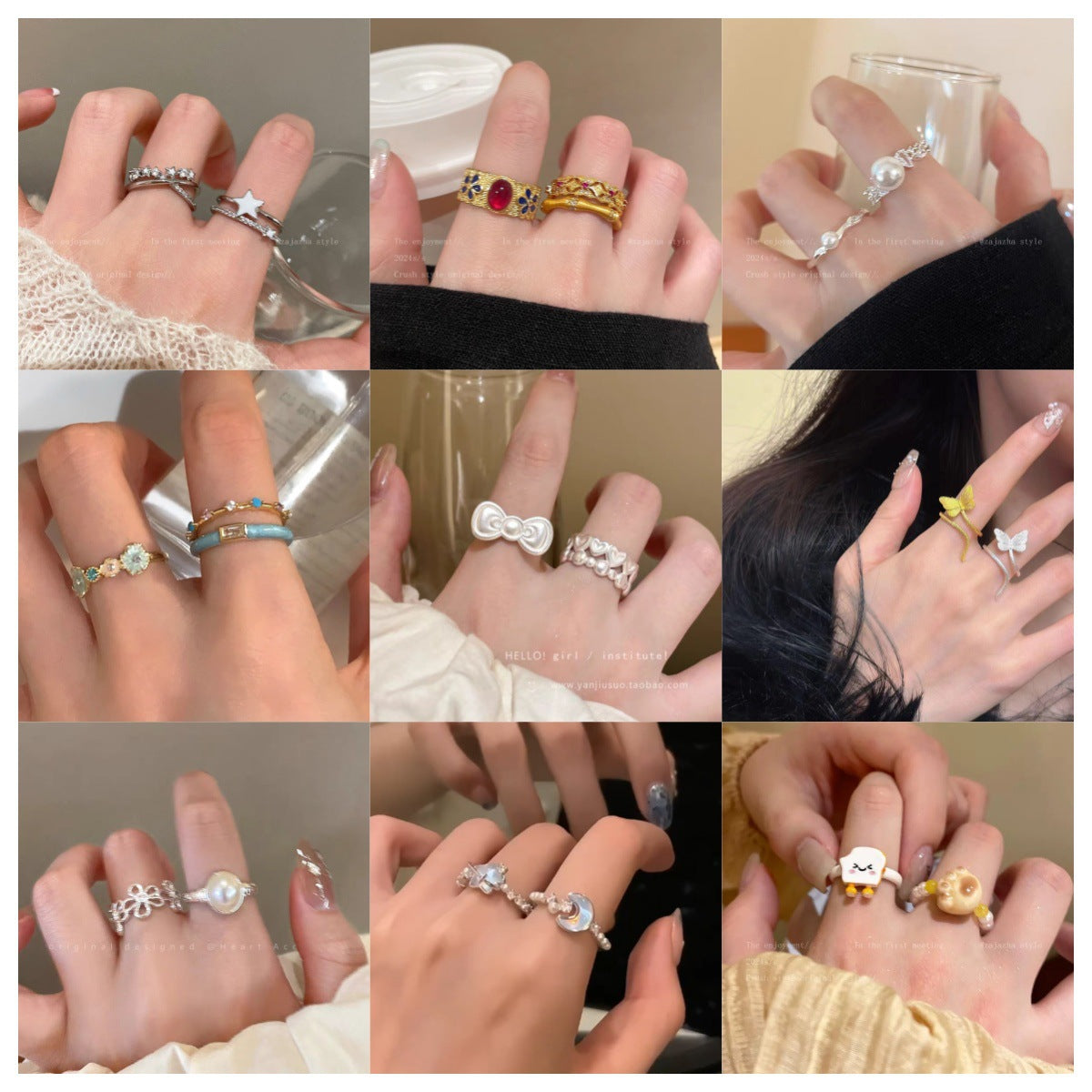 Women's Bow Tie Fashion Elegant Graceful Index Finger Light Luxury Minority Ring