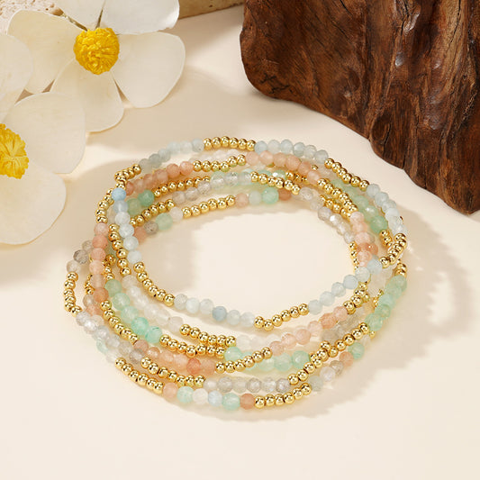 Personality Bohemian Style Colorful Natural Stone Bracelets