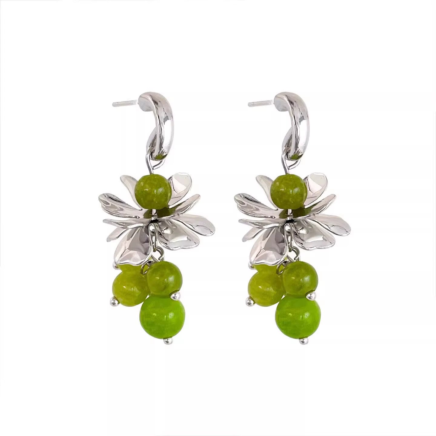 Green Grape Cluster Female Cold Sense Niche High Earrings
