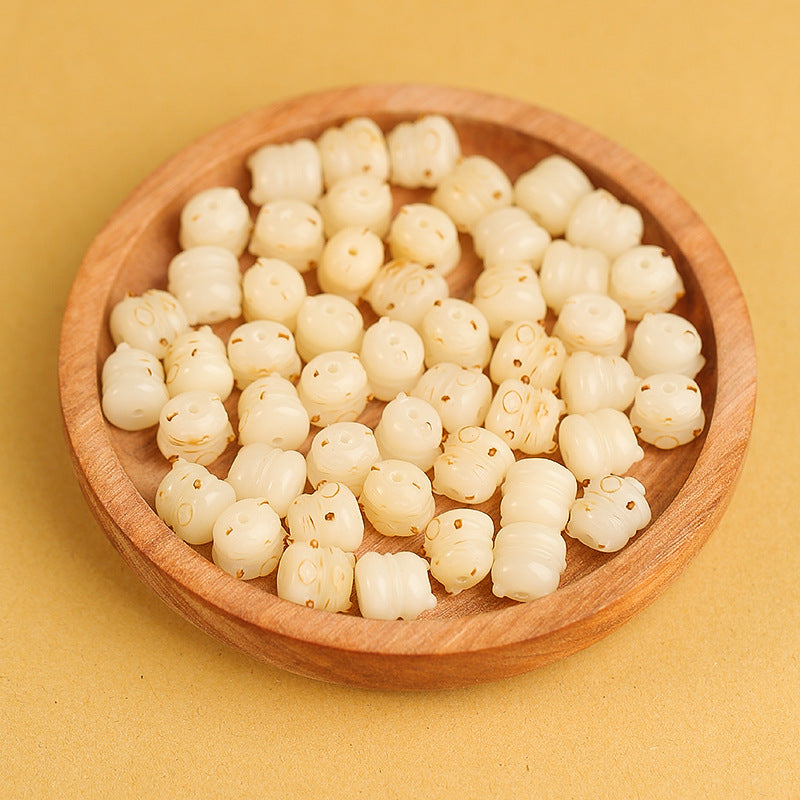 Cat Bodhi Root Female Natural White Jade Seed Pliable Temperament Bracelets