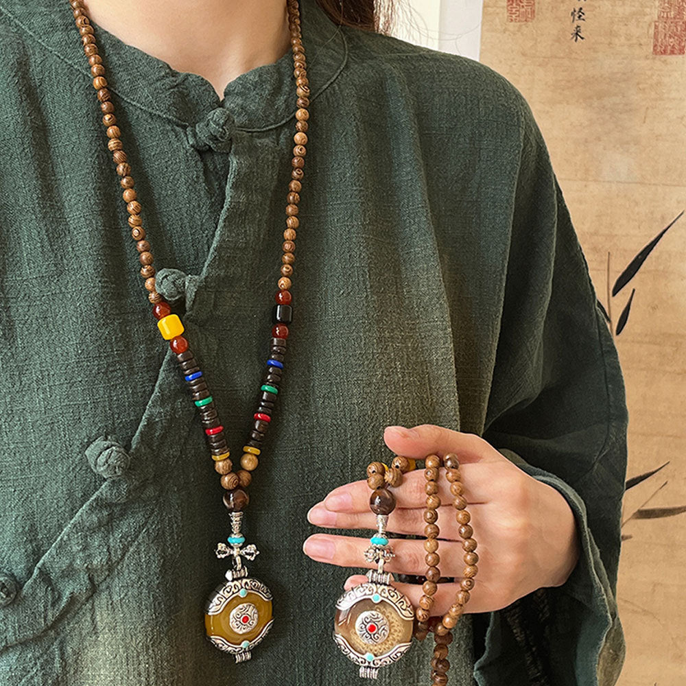 Women's Style Tibetan Ancient Sier Silk Enamel For Retro Minority High-grade Pendants
