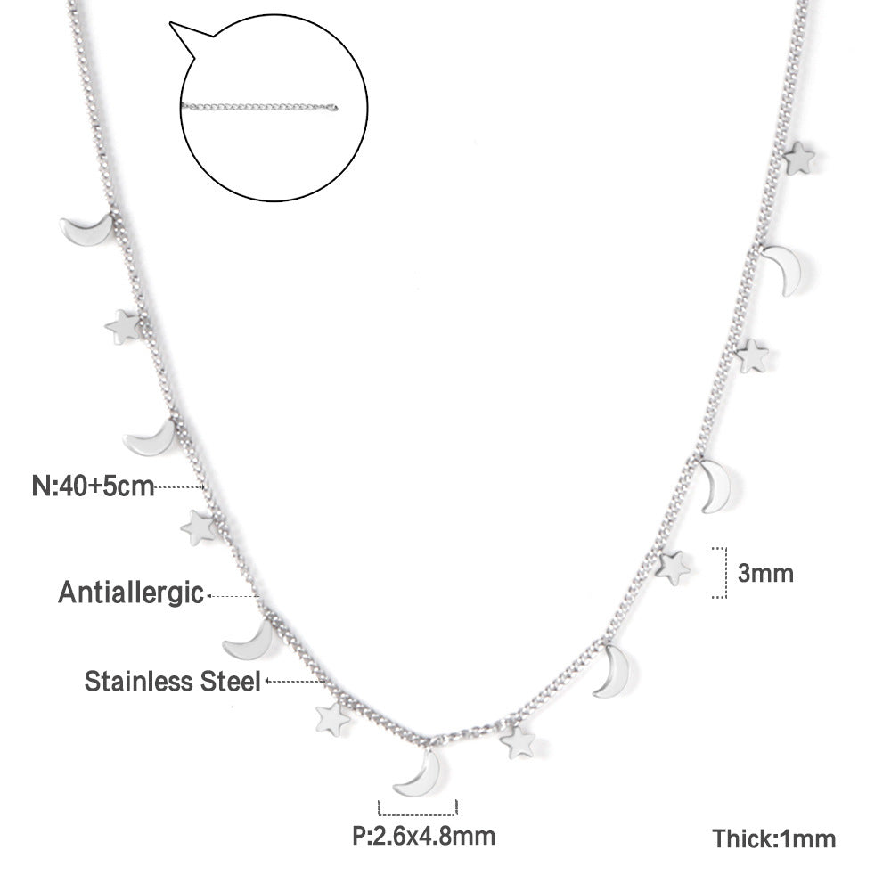 Niche High-grade Simple Temperamental Geometric Electroplated Stainless Necklaces