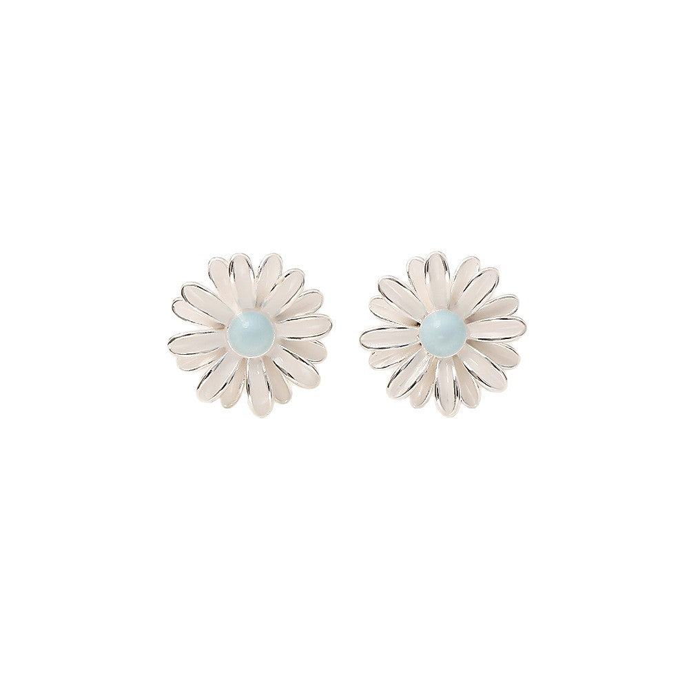 Sweet Fresh Little Daisy Ear Color Dopamine Fashionable Rings