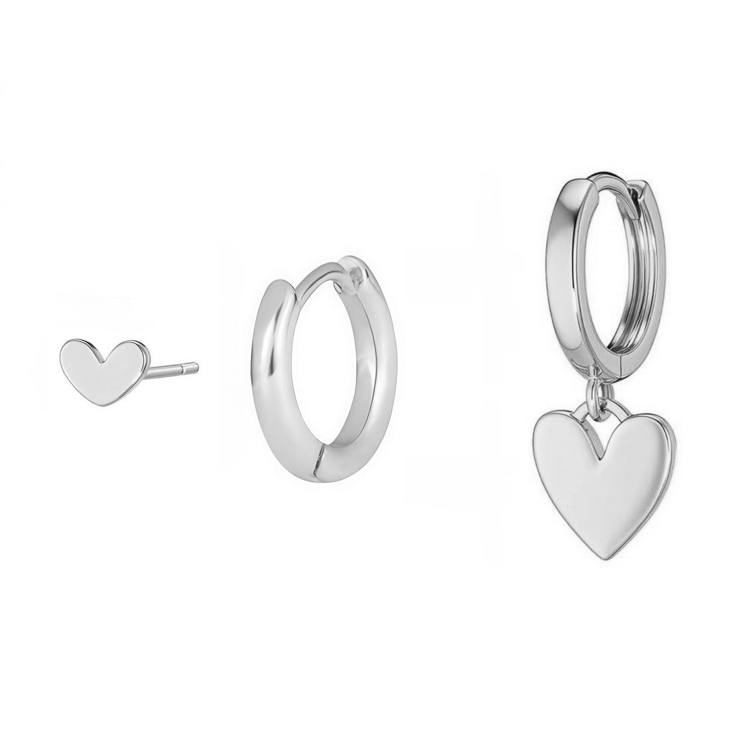 Rhinestone Love Eardrop Personality Trendy Wear Pendants