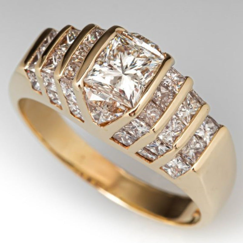 Female Geometric Design Fashion Special Interest Light Luxury Daily Ring
