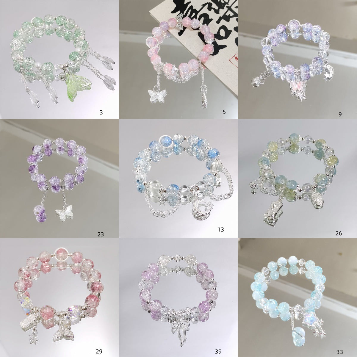 Colorful Crystal String Beads Fishtail Sweet Super Fairy Girlfriends For Bracelets