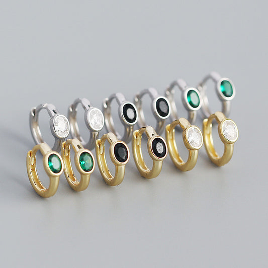 Women's Sier Minimalist Style Egg Type Zircon Rings