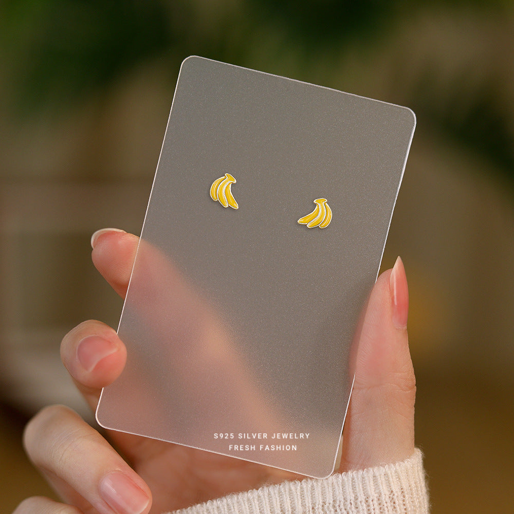 Women's For Cute Fruit Banana Cherry Orange Epoxy Fresh Earrings