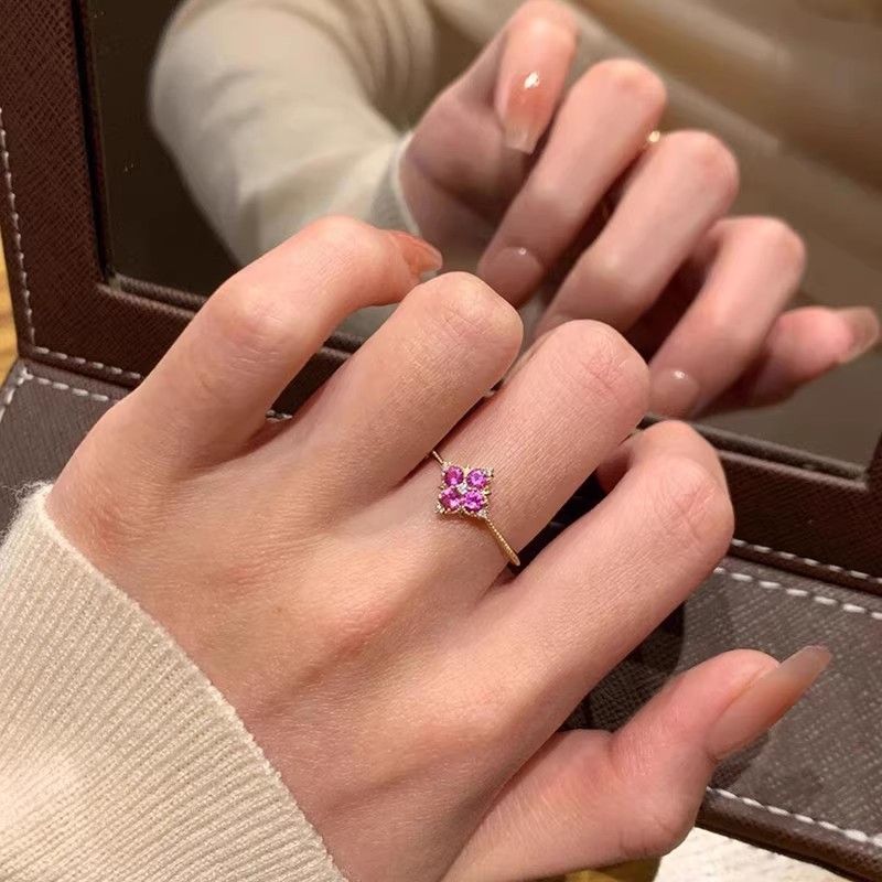 Zircon Simple Female Opening Adjustable Index Finger Light Luxury Rings