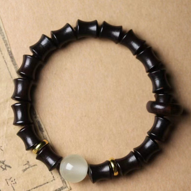 Women's & Men's Root White Jade Lotus Rosary Seed Scenic Bracelets