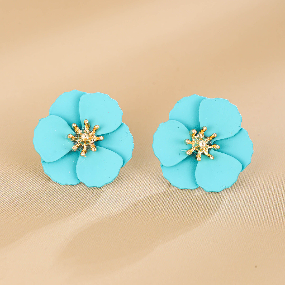 Frosted Paint Flower Sweet Natural Elegance Retro Rings