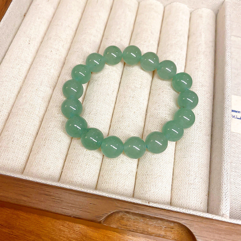 French Retro Smiley Face Bamboo Artificial Jade Personality Trendy Light Bracelets
