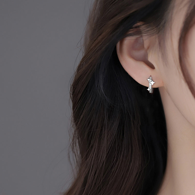 Stars Zircon Refined Simple Dream Planet Small Commuting Niche Design Ear Buckle