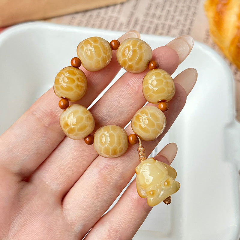 Bodhi Pliable Temperament Carved Plate Playing Fingertip Hand Toy Decompression Bracelet