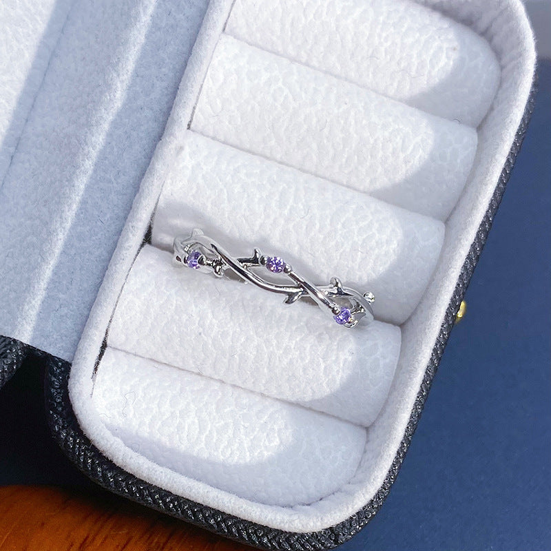Colorful Zircon Design Light Luxury High-grade Rings