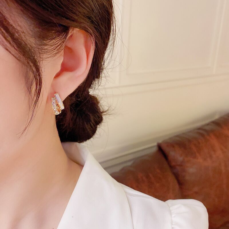 Needle Shell Geometric Light Luxury Fashion Rings