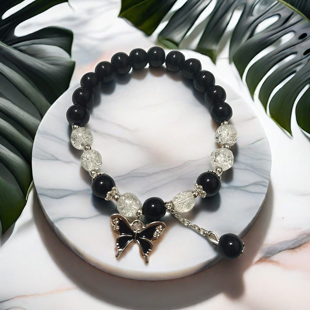 White Opal Butterfly Female Temperament Design Bracelets