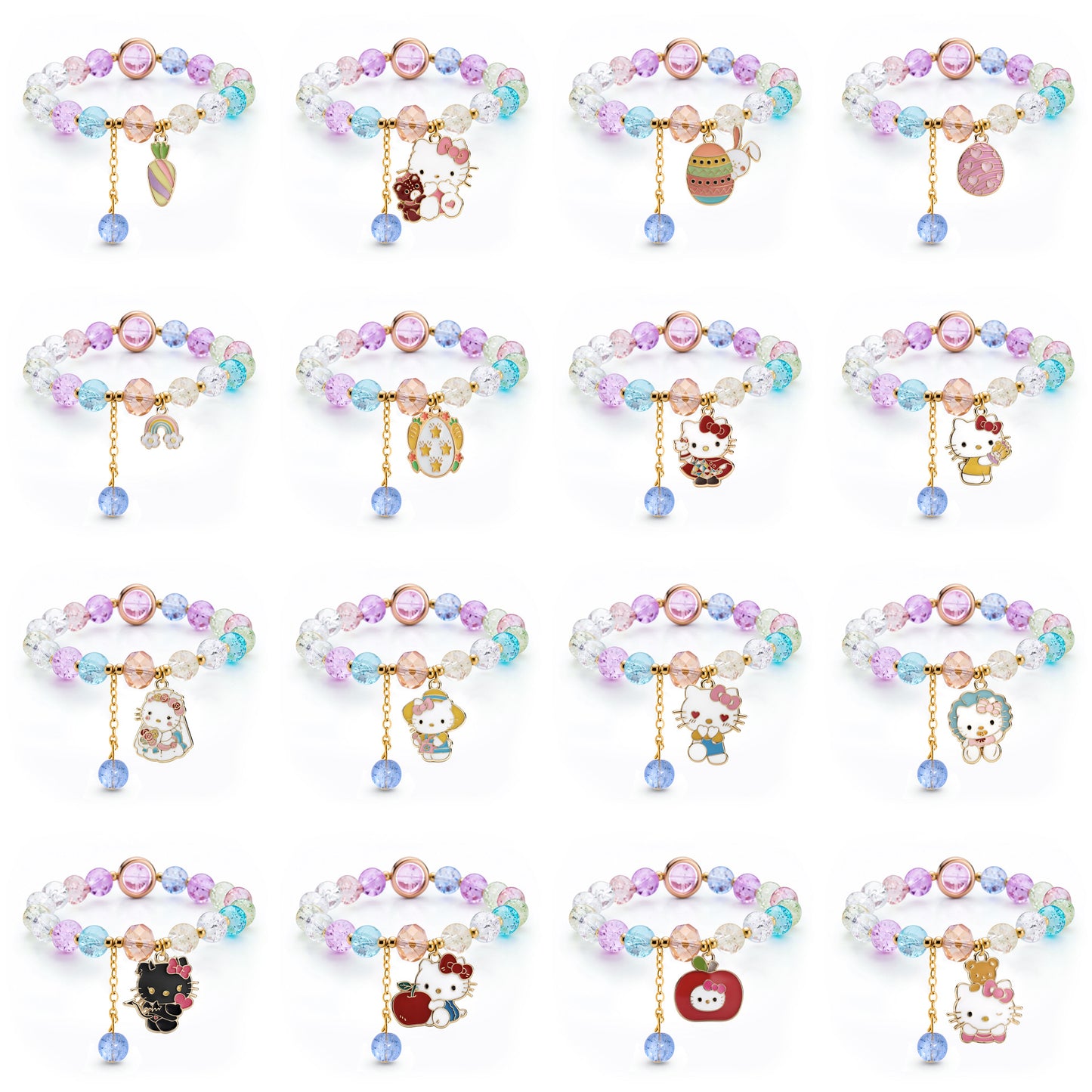Children's Little Korean Style Sister Crystal String Bracelet