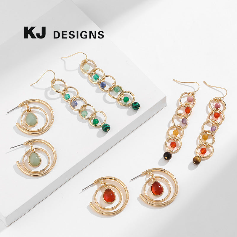 Women's Light Luxury Minority Colorful For Fashion Earrings