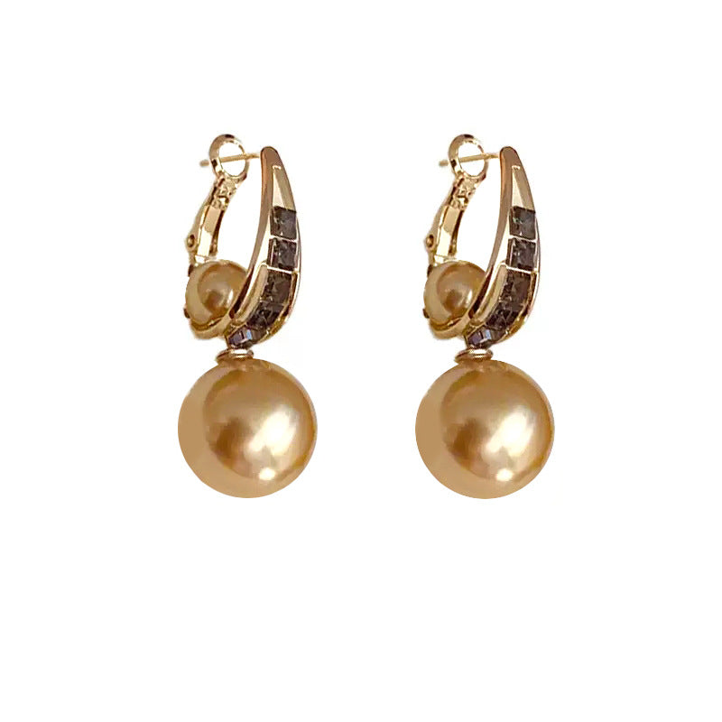 Pearl Zircon Luxury Exquisite Elegant Gentle Temperament Ear Buckle