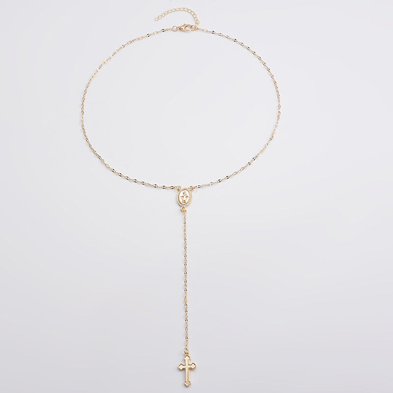 Glamorous Women's Cross Virgin Fashion Popular Necklace