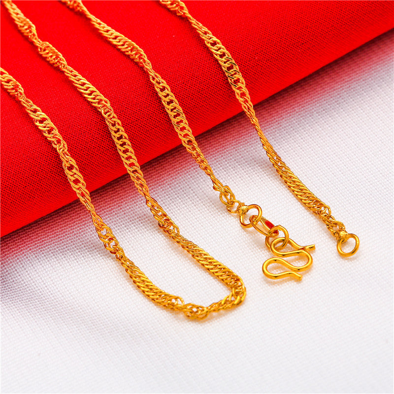 Women's Alluvial Gold Imitation Real Fake Stall Live Broadcast Clavicle Necklaces