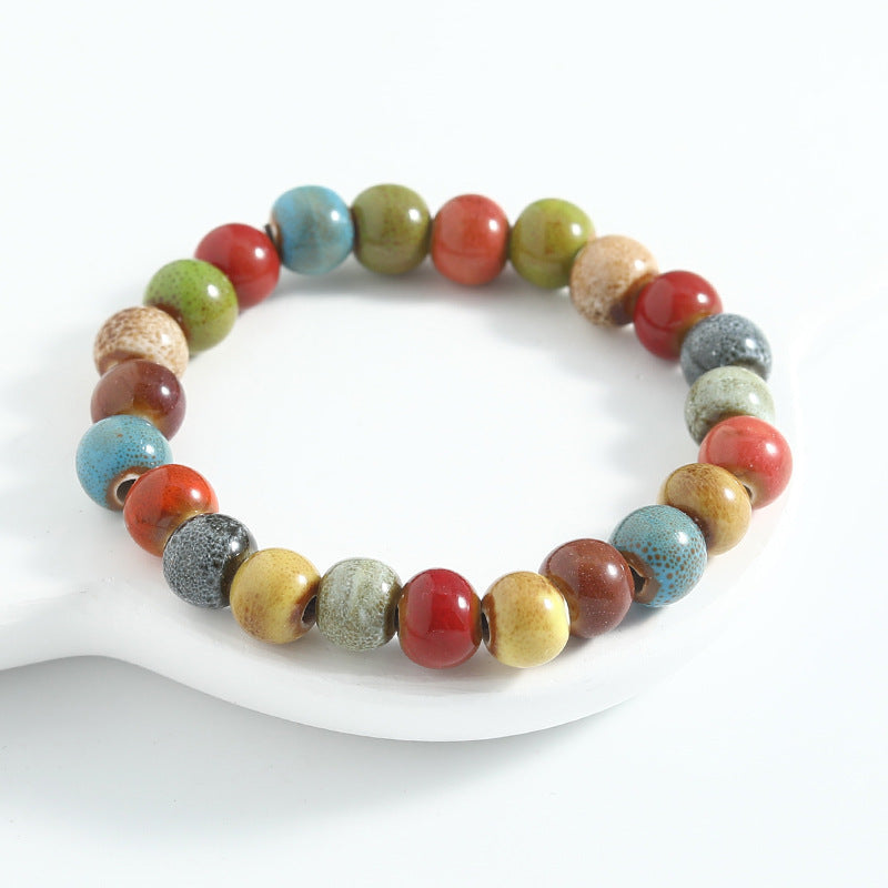 Ethnic Style Ceramic Beaded Artistic Ancient Bracelet