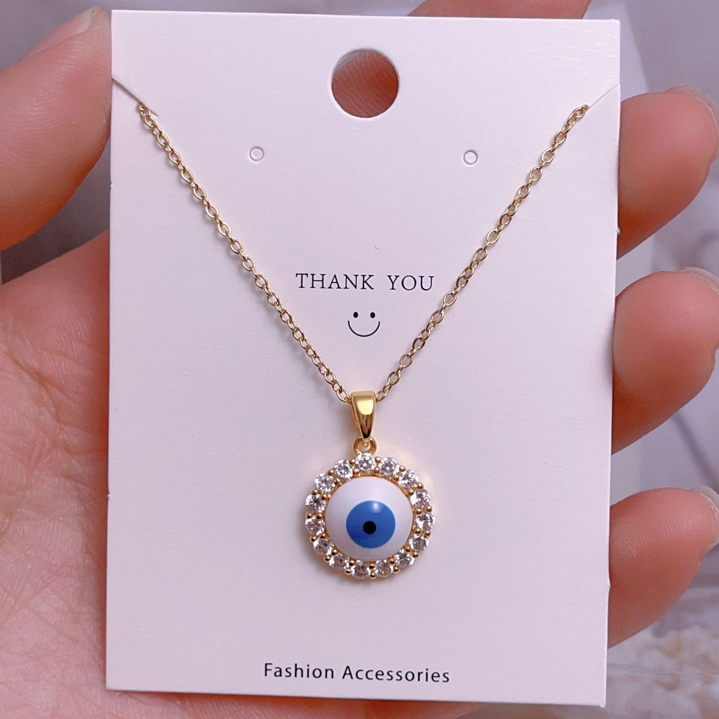 Eye Female Fashion Personality Titanium Steel Clavicle Necklaces