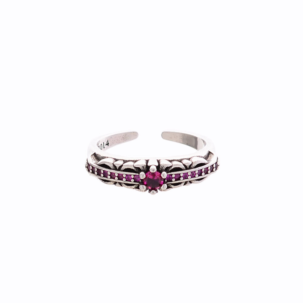 Women's & Men's Light Luxury Cross Pink Diamond Zircon Rings