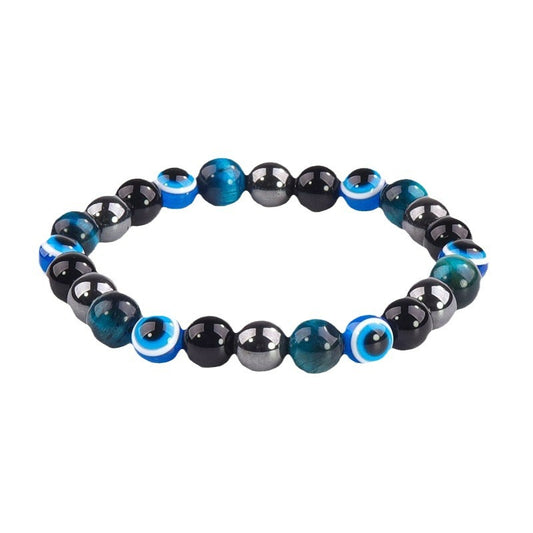 Evil Eye String Beads Woven Obsidian Bracelets