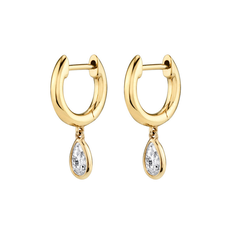 French Entry Lux Geometric Inlaid White Diamond Simple Rings